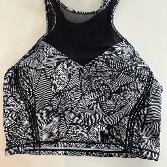Lululemon Athletica Black and White Patterned Bra - Picture 1 of 4